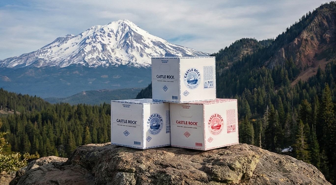 Castle Rock cartons in the mountains