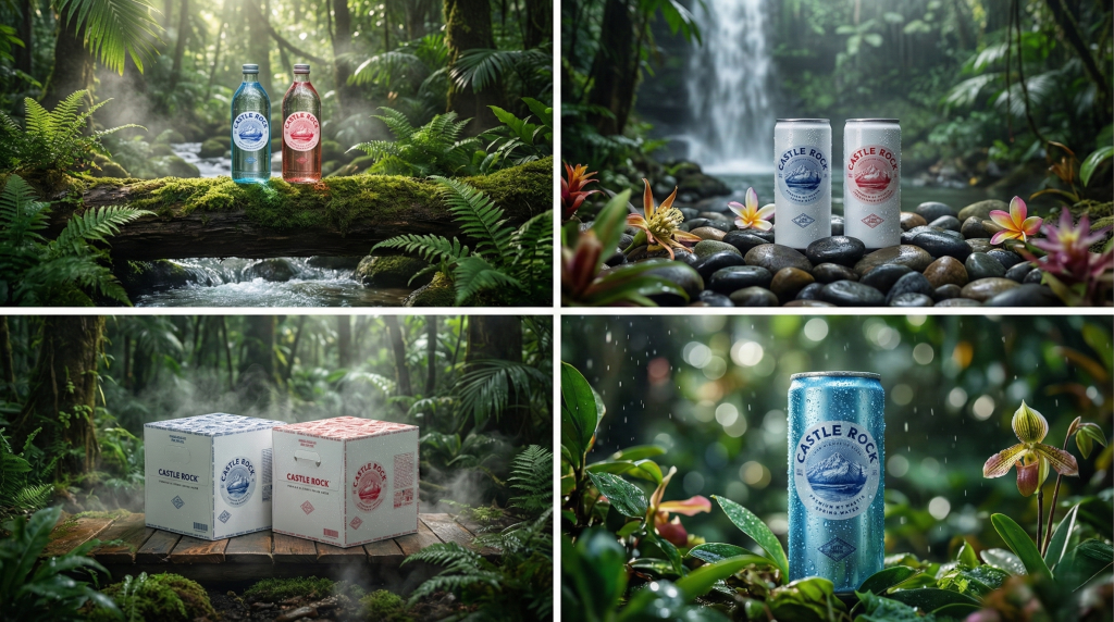 Premium Rock Water products in nature